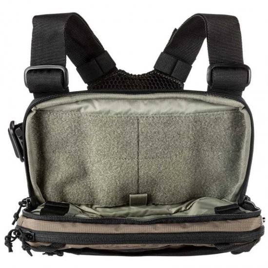 Men's multi-functional double-layer portable tactical waist bag, nylon water-repellent, adjustable waist belt, large capacity