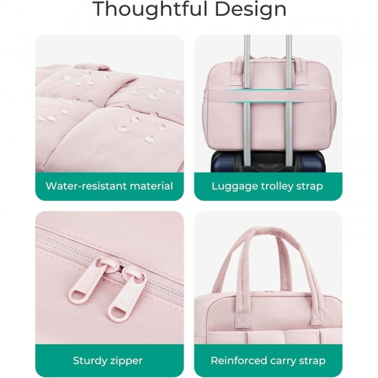 Women's gym bag, down travel bag with laptop compartment, travel luggage bag, weekend travel bag