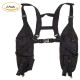 Walkie-talkie vest chest bag, radio shoulder strap leather cover chest support universal vest equipment rescue nylon bag waist bag