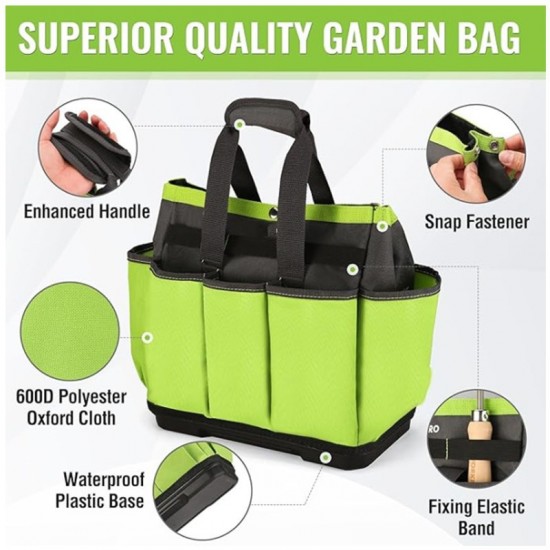 Portable garden tool bag, Oxford cloth tool bag, garden tool bag, garden trimming tool storage bag