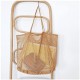 In stock beach bag, mesh shoulder bag, handle, toiletries, swimming, beach, clothing, food storage bag