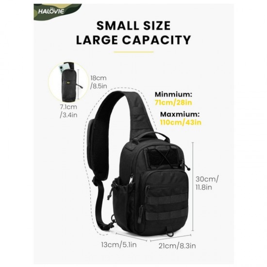 Outdoor casual sports chest bag, multi-functional single shoulder crossbody bag, cycling mountaineering chest bag, tactical single shoulder bag