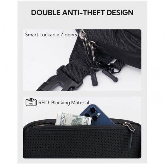 Trendy brand chest bag, men's outdoor sports cycling waist bag, lightweight travel small crossbody bag, women's casual trendy single shoulder crossbody bag