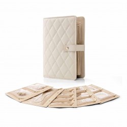 Hot-selling foldable travel jewelry storage bags, notebook bags, binder bags with transparent zippers, velvet bags