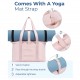 Women's handbag, lightweight large capacity tote bag with yoga mat strap, quilted storage bag, commuter single shoulder bag