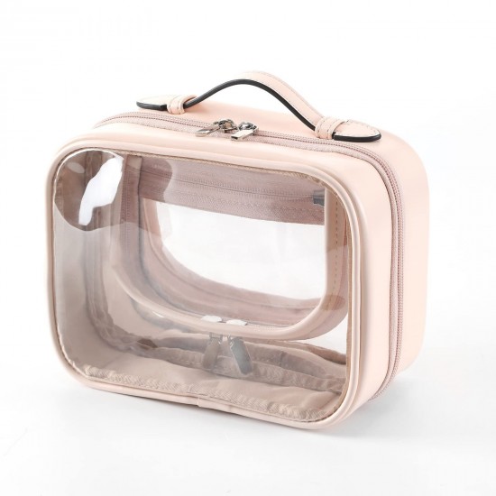 In stock transparent cosmetic bag, travel cosmetic bag, waterproof toiletry bag, large capacity open storage bag, etc.