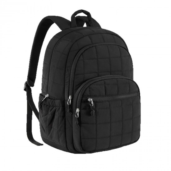 In stock laptop backpack, women's travel laptop backpack, quilted casual backpack, waterproof schoolbag