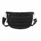 Women's Large Capacity Casual Quilted Solid Color Down Waist Bag Shoulder Bag Puffy Crossbody Bag