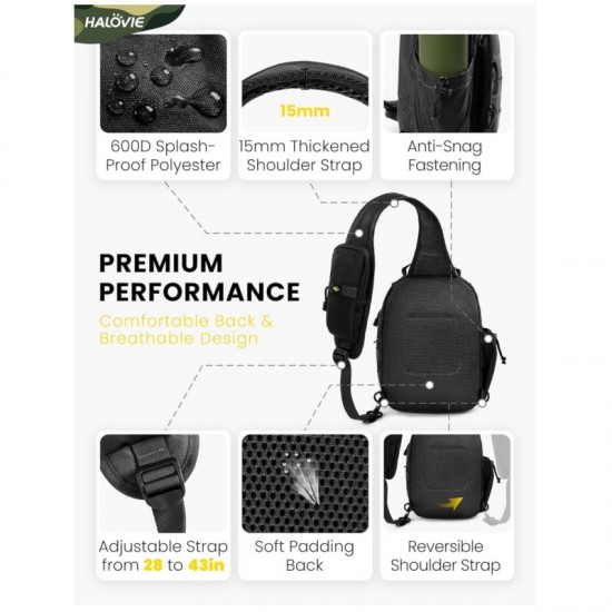 Outdoor casual sports chest bag, multi-functional single shoulder crossbody bag, cycling mountaineering chest bag, tactical single shoulder bag