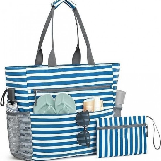 Hot-selling beach tote bag, large size, waterproof and sandproof, foldable, large capacity portable tote bag