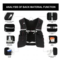 Sports outdoor hiking running cycling backpack, marathon trail running travel mountaineering backpack, water bladder backpack